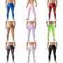 Sexy Men's Shiny Leggings Plus Size Shiny Silky Bodybuilding Nine Minute Leggings XX7132