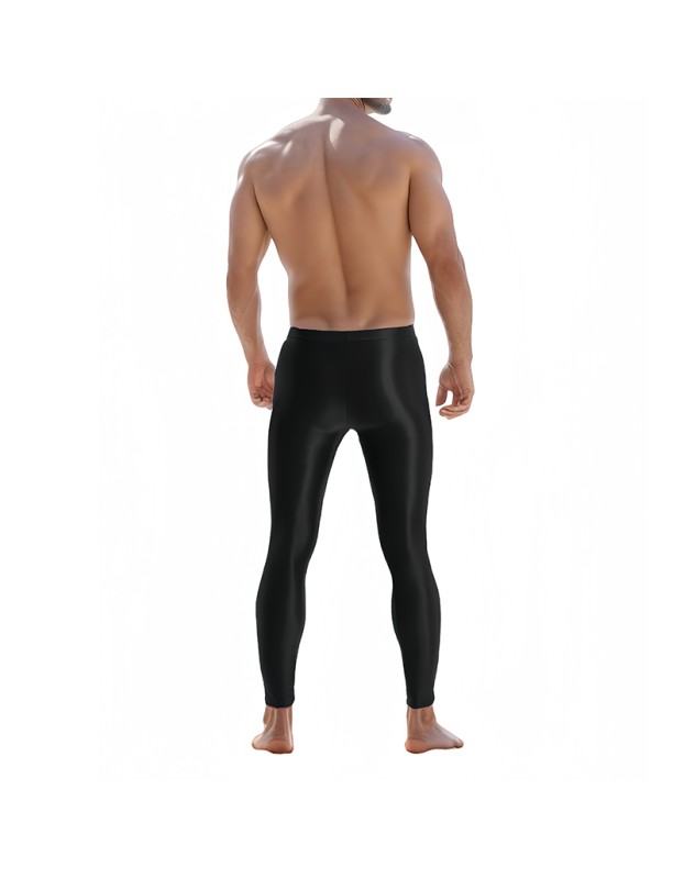 Sexy Men's Shiny Leggings Plus Size Shiny Silky Bodybuilding Nine Minute Leggings XX7132
