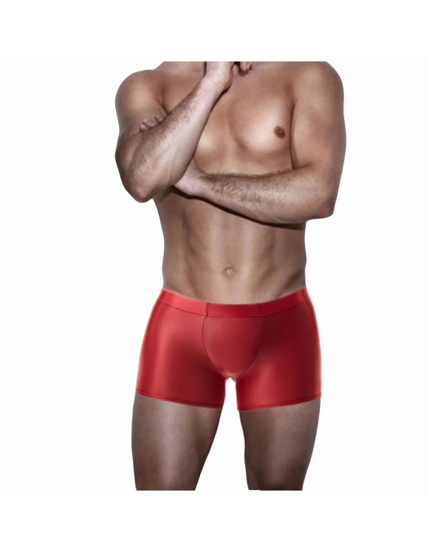 Men's Underwear Transparent Ice Silk Boxers Sexy Low Waist See Through Bag Solid Color Shorts XX7139