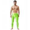 Sexy Men's Shiny Leggings Plus Size Shiny Silky Bodybuilding Nine Minute Leggings XX7132