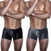 Men's Underwear Transparent Ice Silk Boxers Sexy Low Waist See Through Bag Solid Color Shorts XX7139