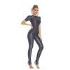 Thin Shiny Tight Top Slim Transparent Breathable Pants Tracksuit Sexy Women Tight Top XX70512