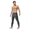 Sexy Men's Shiny Leggings Plus Size Shiny Silky Bodybuilding Nine Minute Leggings XX7132
