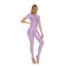 Thin Shiny Tight Top Slim Transparent Breathable Pants Tracksuit Sexy Women Tight Top XX70512
