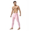 Sexy Men's Shiny Leggings Plus Size Shiny Silky Bodybuilding Nine Minute Leggings XX7132