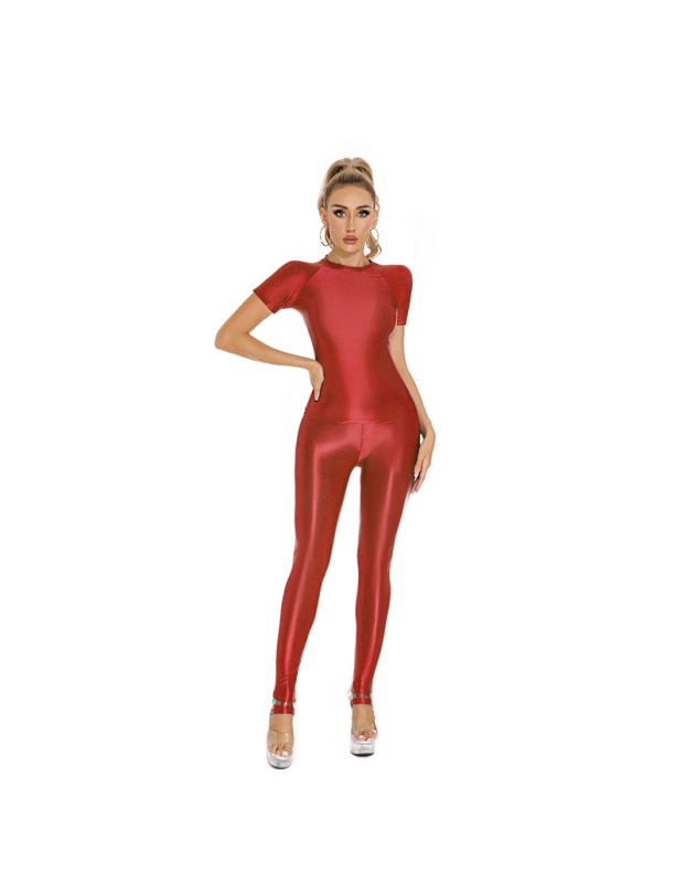 Thin Shiny Tight Top Slim Transparent Breathable Pants Tracksuit Sexy Women Tight Top XX70512
