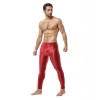 Sexy Men's Shiny Leggings Plus Size Shiny Silky Bodybuilding Nine Minute Leggings XX7132