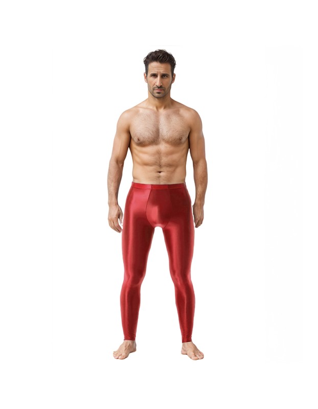 Sexy Men's Shiny Leggings Plus Size Shiny Silky Bodybuilding Nine Minute Leggings XX7132