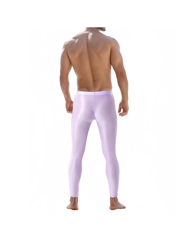 Sexy Men's Shiny Leggings Plus Size Shiny Silky Bodybuilding Nine Minute Leggings XX7132