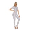 Thin Shiny Tight Top Slim Transparent Breathable Pants Tracksuit Sexy Women Tight Top XX70512
