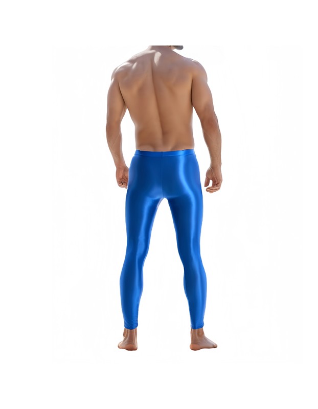 Sexy Men's Shiny Leggings Plus Size Shiny Silky Bodybuilding Nine Minute Leggings XX7132