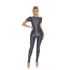 Thin Shiny Tight Top Slim Transparent Breathable Pants Tracksuit Sexy Women Tight Top XX70512