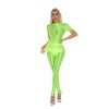 Thin Shiny Tight Top Slim Transparent Breathable Pants Tracksuit Sexy Women Tight Top XX70512