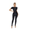Thin Shiny Tight Top Slim Transparent Breathable Pants Tracksuit Sexy Women Tight Top XX70512