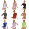 Thin Shiny Tight Top Slim Transparent Breathable Pants Tracksuit Sexy Women Tight Top XX70512