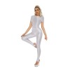 Thin Shiny Tight Top Slim Transparent Breathable Pants Tracksuit Sexy Women Tight Top XX70512