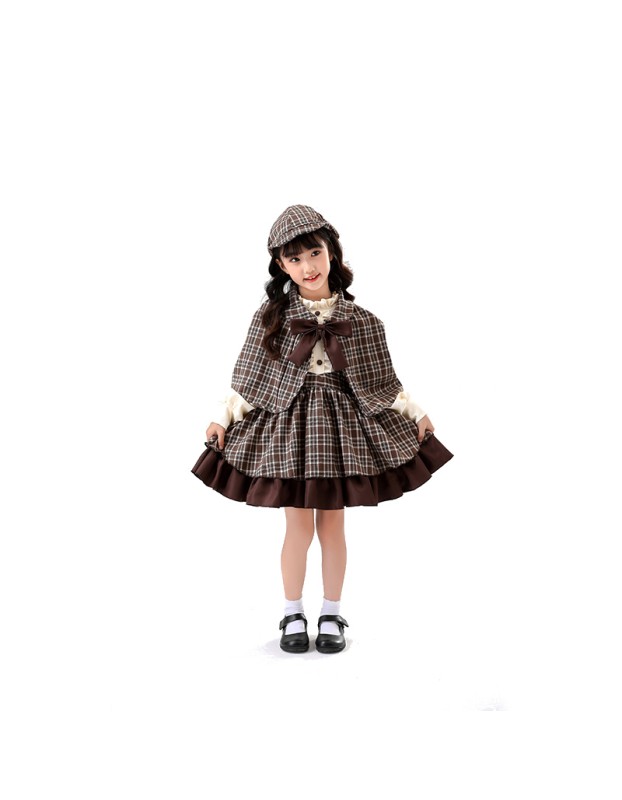 Cosplay Detective Uniform Morse Parent-Child Dress Cosplay Women Detective Costume 2062
