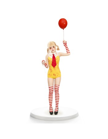 Halloween Costume Red And White Striped Clown One-Piece Welcome McDonald's Party Cosplay 2065