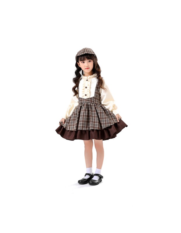 Cosplay Detective Uniform Morse Parent-Child Dress Cosplay Women Detective Costume 2062