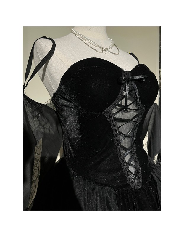 Reaper Dress Women Hellwitch Costume Demon Vampire Cosplay Uniform  2063