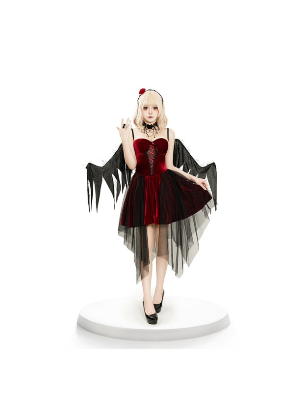 Reaper Dress Women Hellwitch Costume Demon Vampire Cosplay Uniform  2063