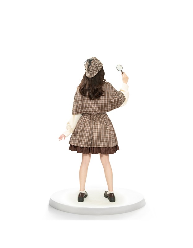 Cosplay Detective Uniform Morse Parent-Child Dress Cosplay Women Detective Costume 2062