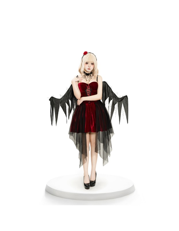 Reaper Dress Women Hellwitch Costume Demon Vampire Cosplay Uniform  2063