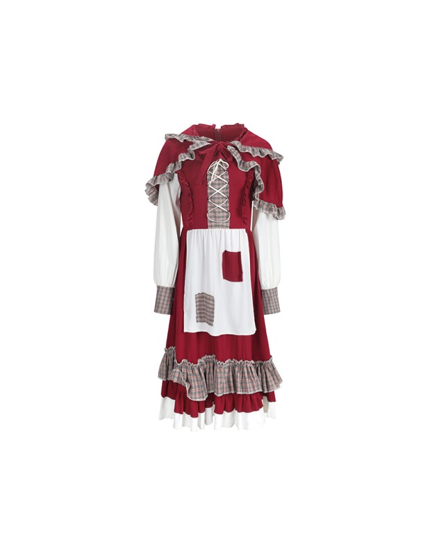 Little Red Riding Hood Costume Andersen Match Girl Fairy Tale Character Costume SM3025