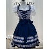 German Oktoberfest Traditional Bavarian Beer Girl Maid Bar Working Dress Cosplay Costume DL2060 DL2061