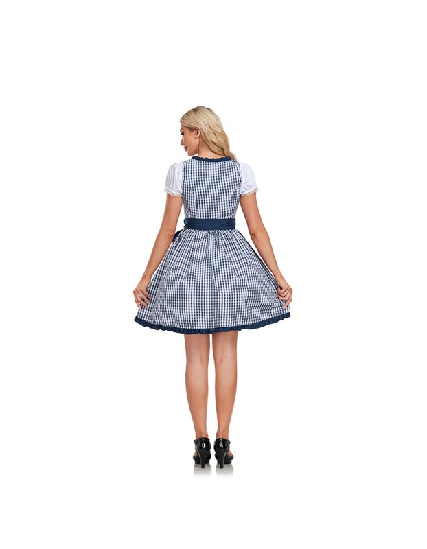 German Oktoberfest Traditional Bavarian Beer Girl Maid Bar Working Dress Cosplay Costume DL2060 DL2061