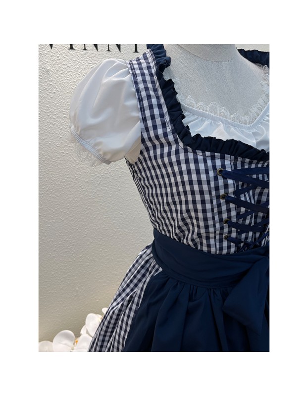 German Oktoberfest Traditional Bavarian Beer Girl Maid Bar Working Dress Cosplay Costume DL2060 DL2061