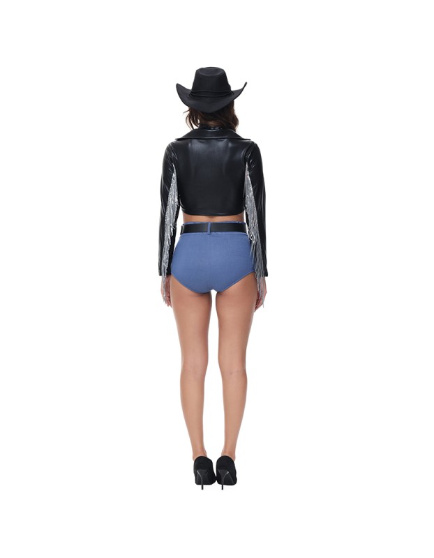 Halloween Stage DS Lead Dance Costume Cowboy Jazz Tassel Female Western Cowboy Costume MS5567