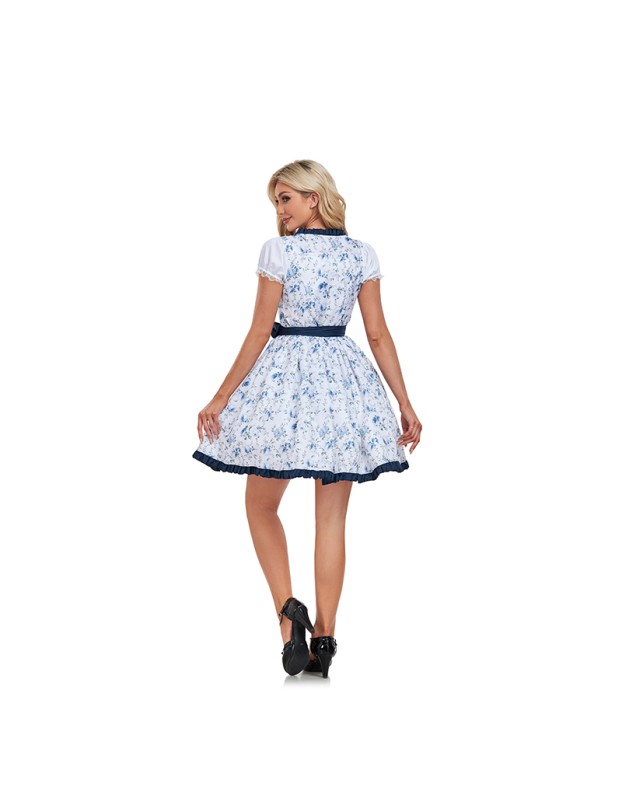 German Oktoberfest Traditional Bavarian Beer Girl Maid Bar Working Dress Cosplay Costume DL2060 DL2061