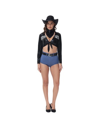 Halloween Stage DS Lead Dance Costume Cowboy Jazz Tassel Female Western Cowboy Costume MS5567