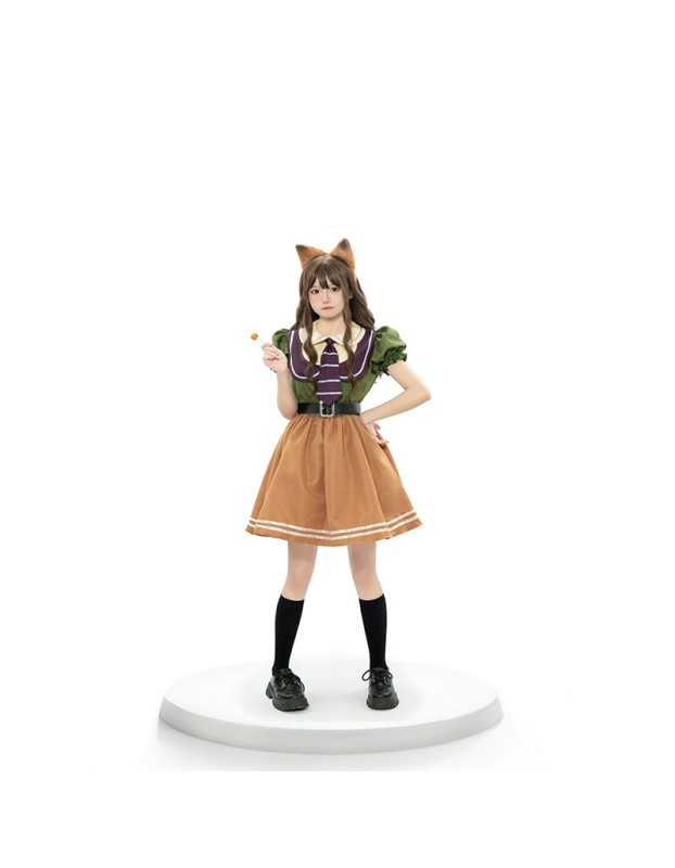 Zootopia Nick Fox Dress  Animal Costume Game uniform Cosplay DL2044