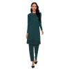 Middle Eastern Muslim Ensemble Abaya Burn Two Piece Plus Size Outfit Dresses 21230