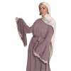 Stylish Patchwork Flared Sleeves Temperament Dress Long Women Dress 21668
