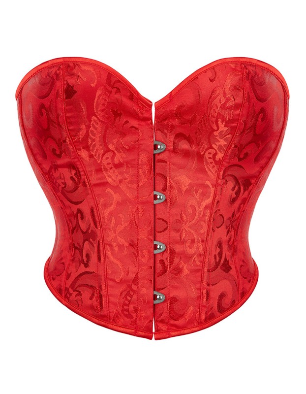 Plus Size S-6XL Sexy Strapless Tube Tops Women Overbust Jacquard Bustiers Waist Corset