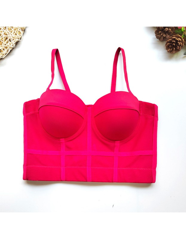 Sports Bra Mesh Yarn Underwire Fishbone Suspender Breathable Underwear KN8594