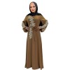 Moslem Women Dress Scarf Party Evening Elegance Plus Size Lace Waist Dress 20373