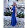 Moslem Women Dress Scarf Party Evening Elegance Plus Size Lace Waist Dress 20373