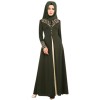 Bronzing Splicing Long Dress Color Contrast Slimming Temperament Dress 9008