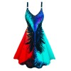 Sexy Halloween Print Dresses Ladies Elegant Sleeveless Women Dress Gothic Robe M5153