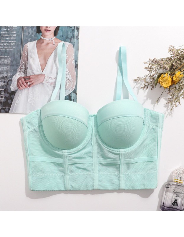 Sports Bra Mesh Yarn Underwire Fishbone Suspender Breathable Underwear KN8594