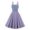 Fashion Vintage Floral Print Casual Strap Sleeveless Elegant Party Dress M3308