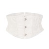 Black Embossed Jacquard Short Torso Underbust Corset Waist Slimming Shaperwear Belt 22067