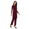 Middle Eastern Muslim Ensemble Abaya Burn Two Piece Plus Size Outfit Dresses 21230