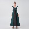Medieval Renaissance Square Collar Waist Two-Piece Dress Retro Court Costume YM8723