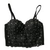 Lace Suspender Bright Drill Top Short Sexy Tight Shaping Chest 8825