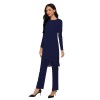 Middle Eastern Muslim Ensemble Abaya Burn Two Piece Plus Size Outfit Dresses 21230